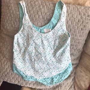 Talula baby blue floral tank top